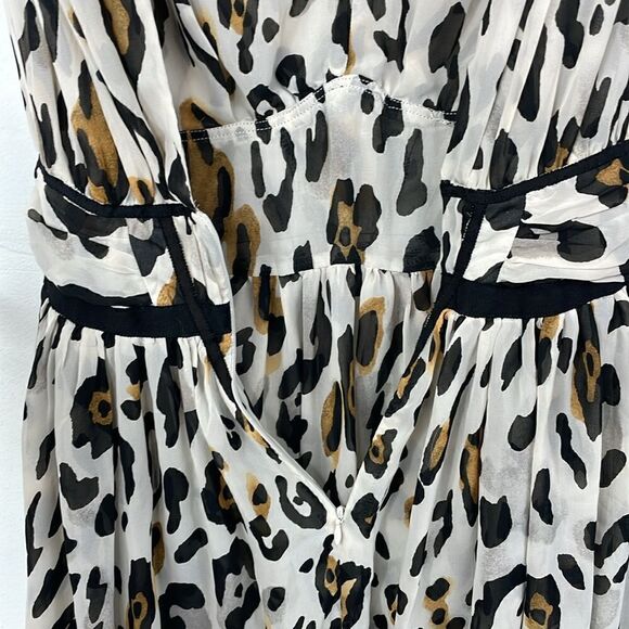 Victoria’s Secret Leopard Print Sleeveless Baby Doll Flowy mini dress Y2K size 0 - Picture 6 of 13